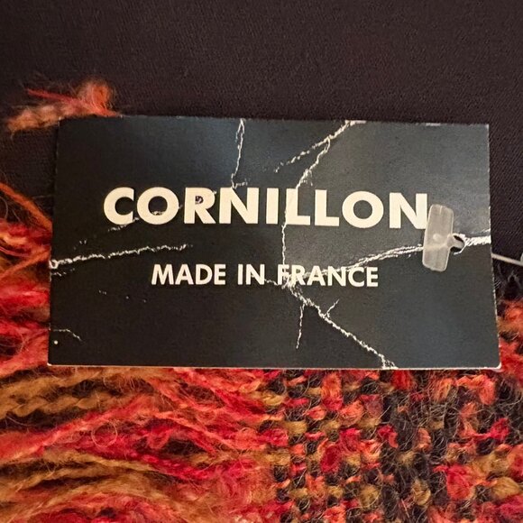 NWT Cornillon Multicolor Fringe Scarf Made In France - Picture 9 of 9